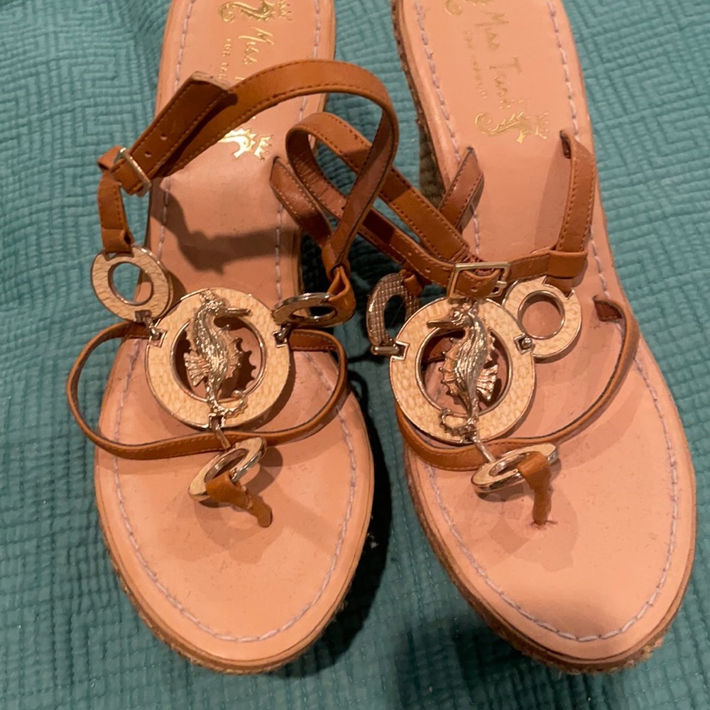 Seahorse wedge sandals